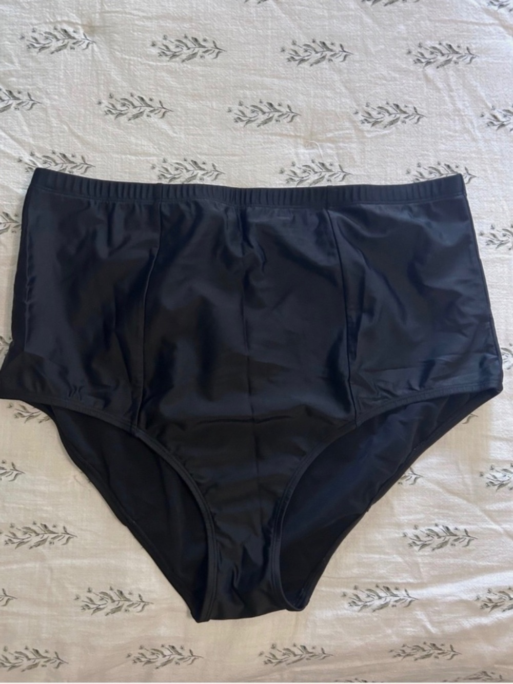 Torrid High Waisted Black Bikini Bottom Size 1 Crisscross Detail On Back